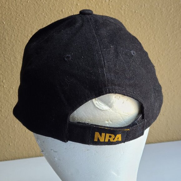 NRA National Rifle Association Black Baseball Hat Cap American Flag Embroidered - Picture 5 of 5